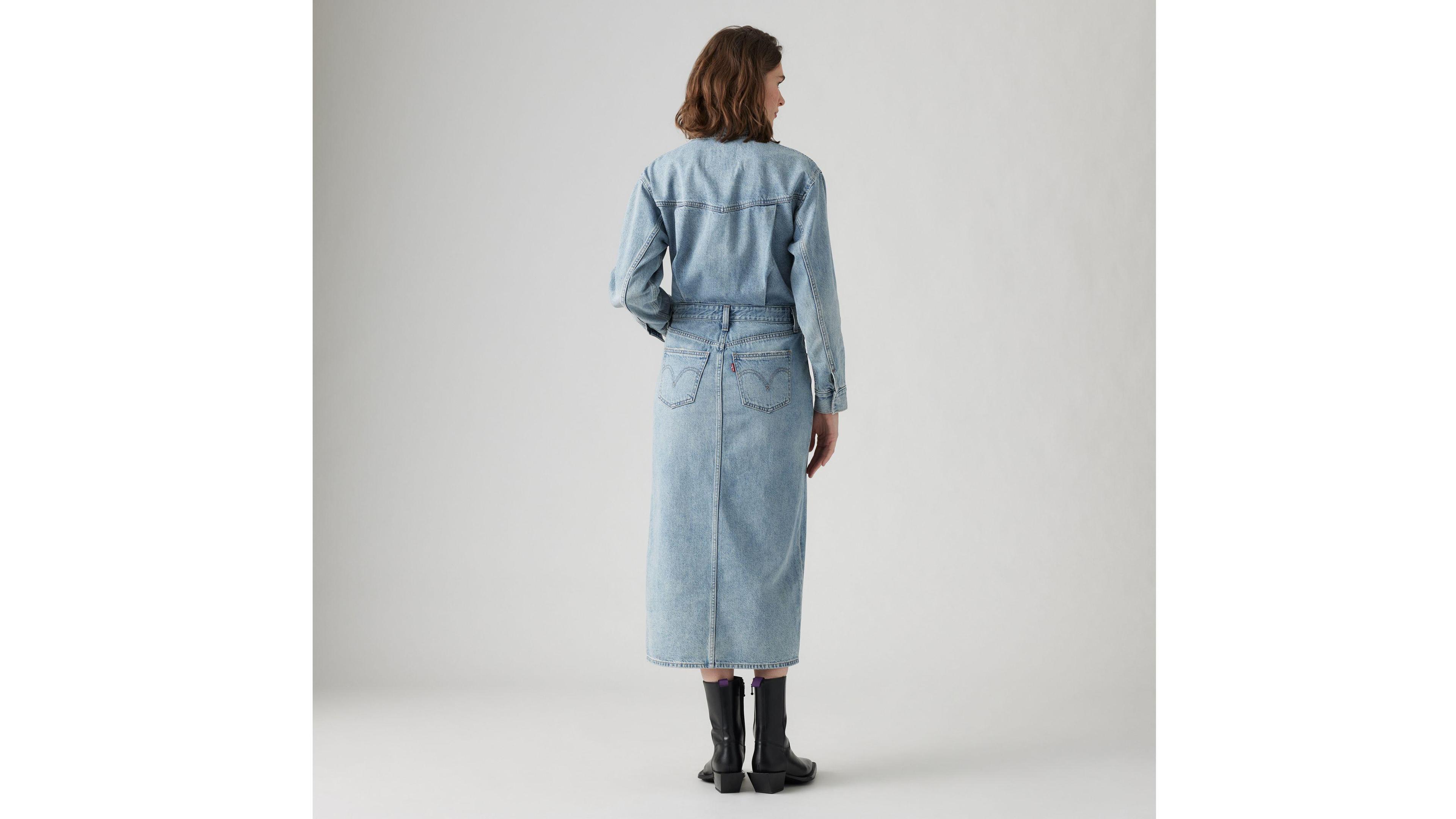 Denim Midi Shirt Dress Product Image