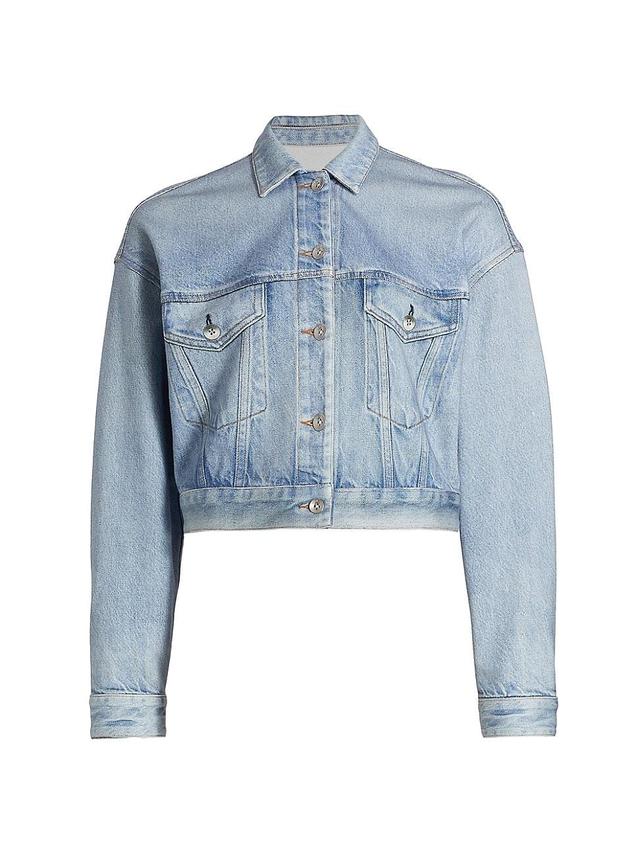 Womens Miramar Cropped Trucker Denim Jacket Product Image