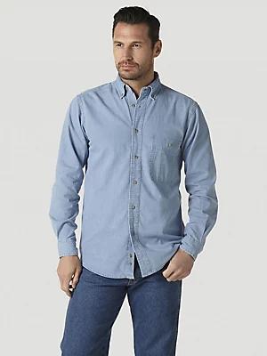 Wrangler Rugged Wear® Denim Basic Shirt | Men's SHIRTS | Wrangler® Product Image