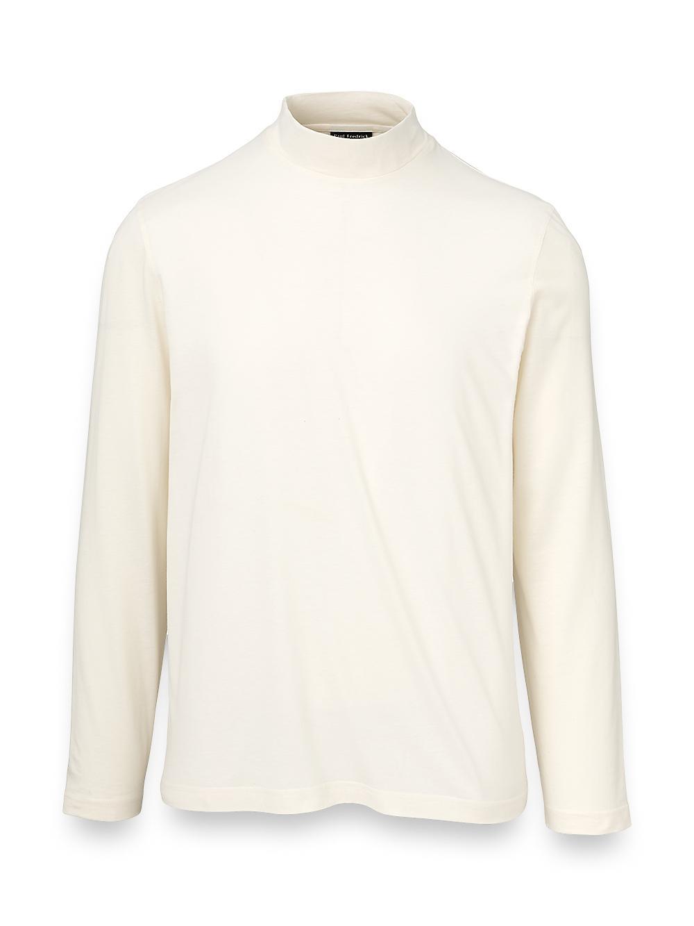 Cotton/tencel Mock Neck Product Image