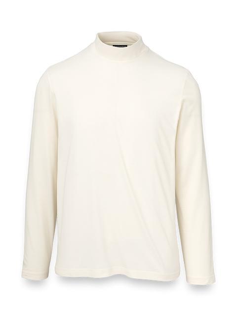 Cotton/Tencel Mock Neck - Ivory Product Image