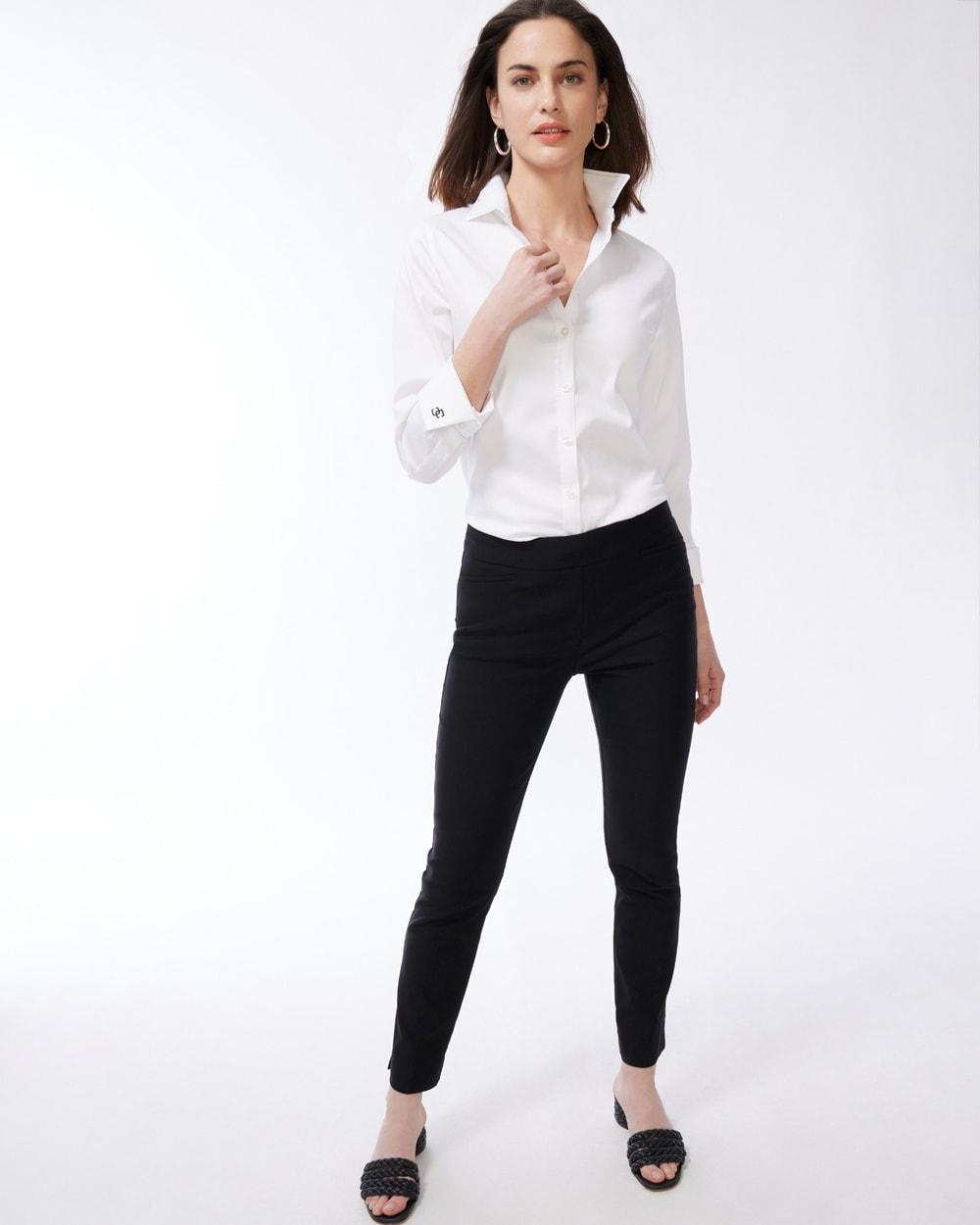 Women's Petite Brigitte Basic Slit Ankle Pants product image