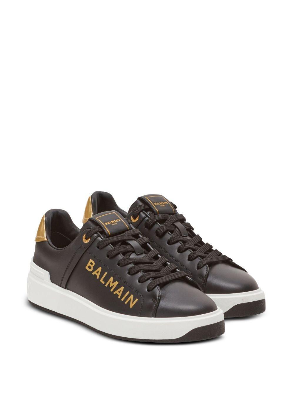 B-court Leather Sneakers In Black Product Image