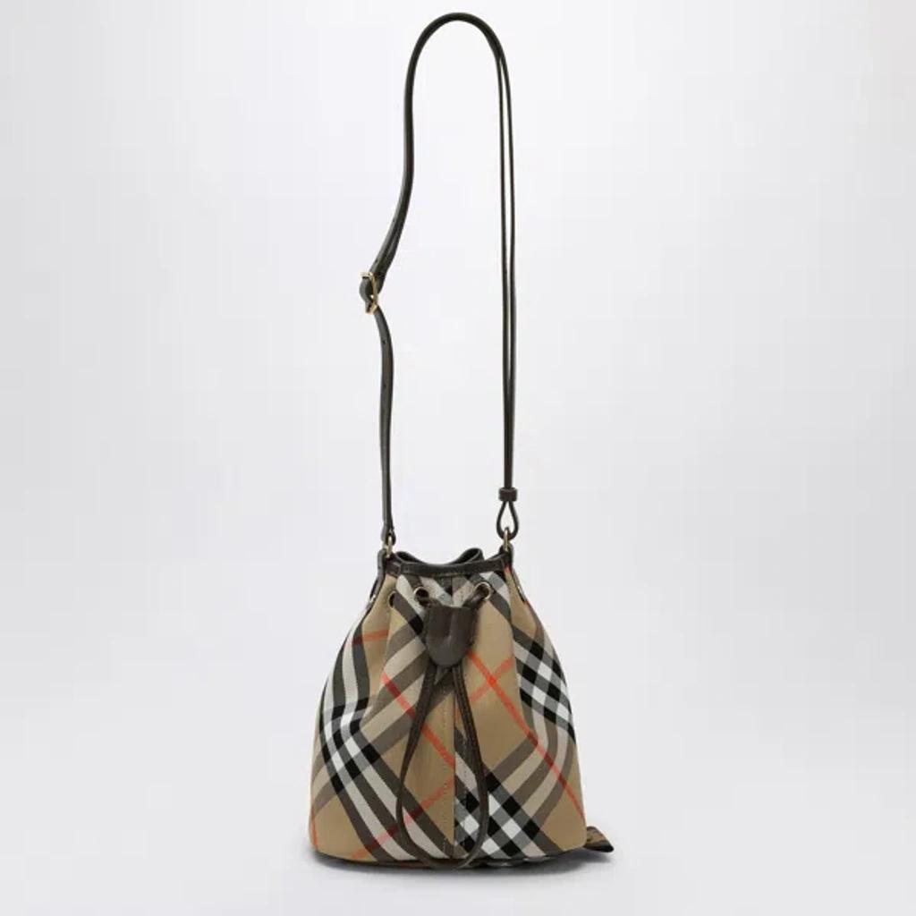 BURBERRY Small Bucket With Shoulder Strap Check Product Image