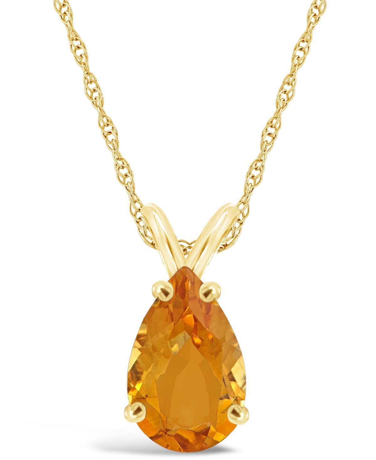 Celebration Gems 14k Gold Blue Topaz Teardrop Pendant, Womens Product Image