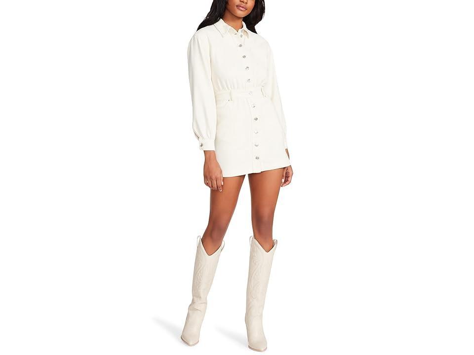 Steve Madden Krisha Long Sleeve Cotton Twill Mini Shirtdress Product Image