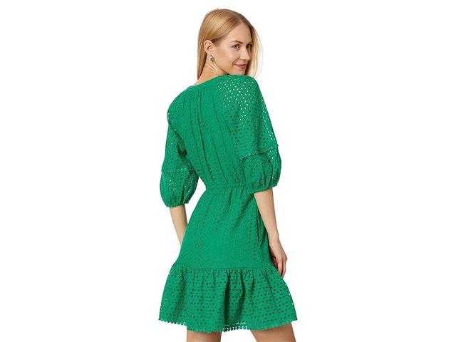 Vince Camuto Eyelet Embroidered Cotton Dress Product Image