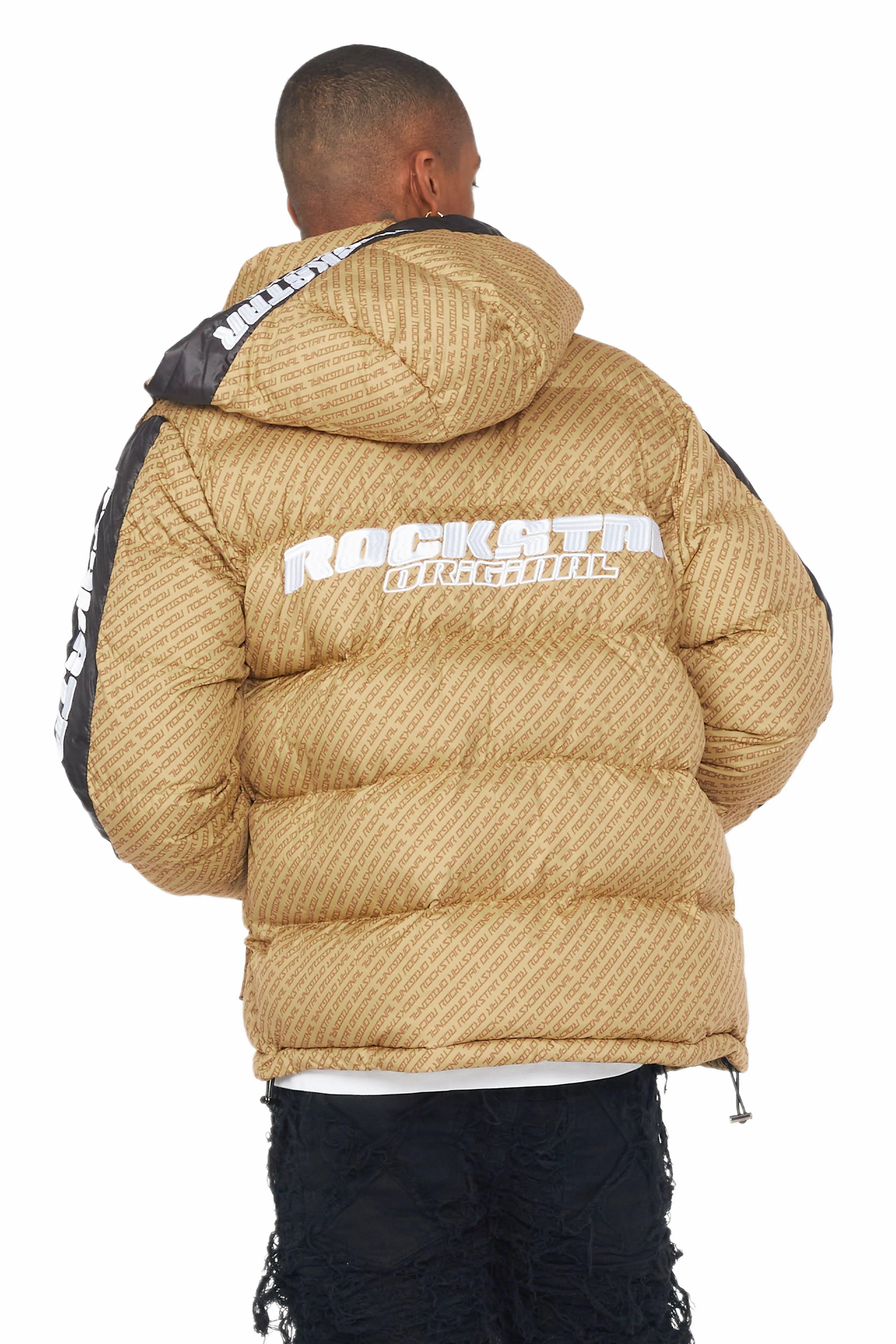 Bryson Puffer Jacket- Beige Male Product Image