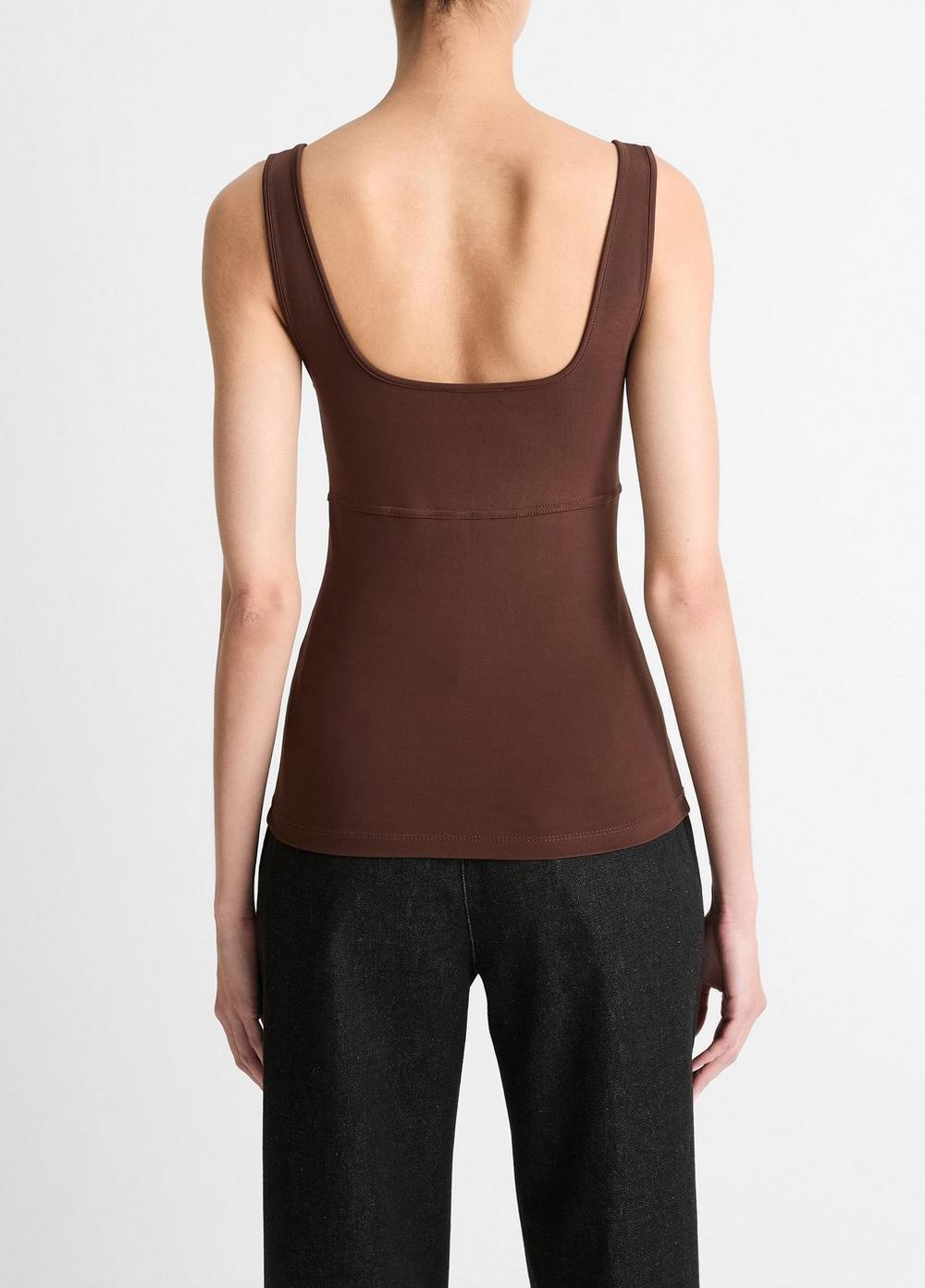 Seamed Stretch-Jersey Tank Product Image