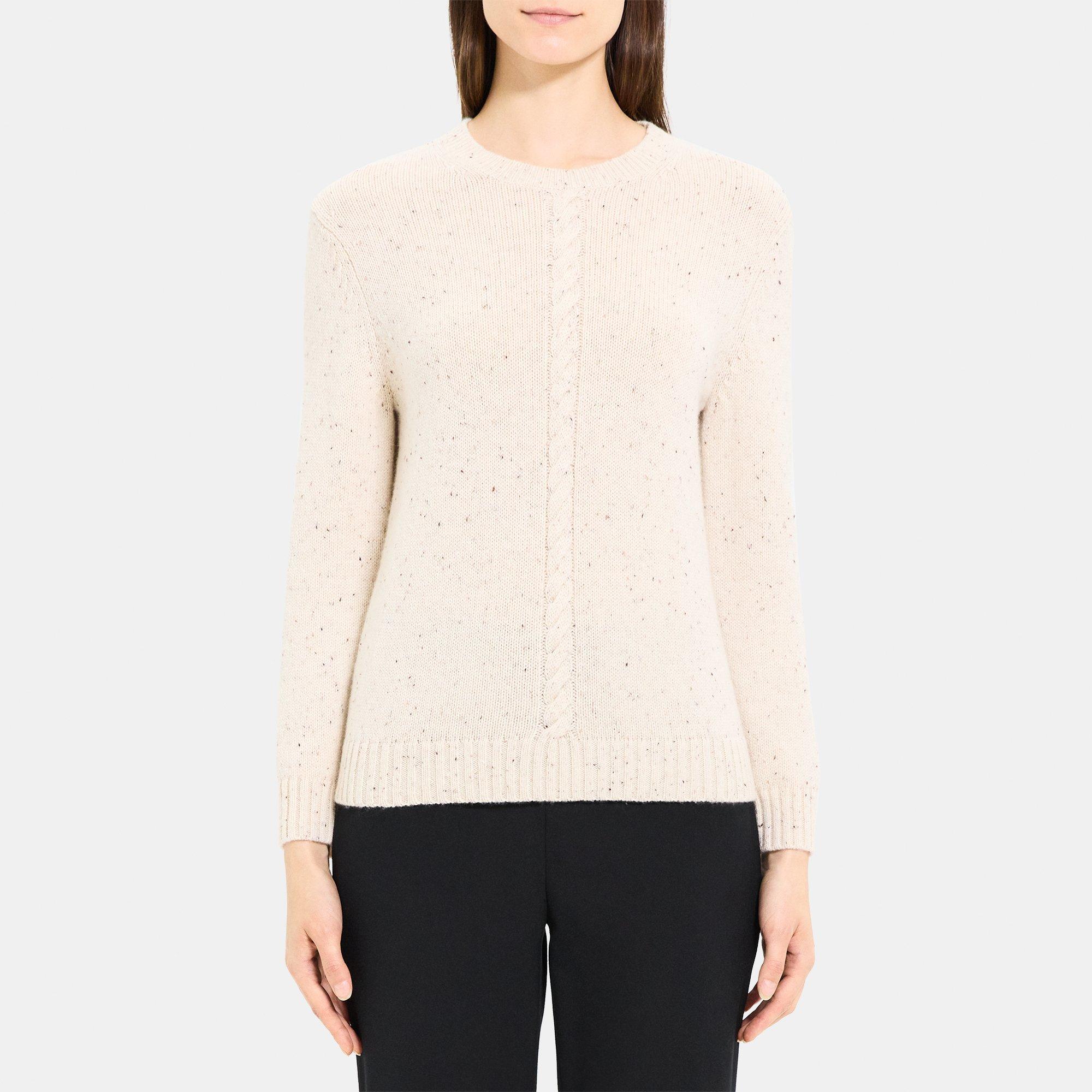 Donegal Wool-Cashmere Shrunken Sweater | Theory Outlet Product Image