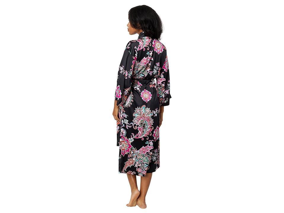 N by Natori Jaipur Satin Robe Multi) Women's Robe Product Image