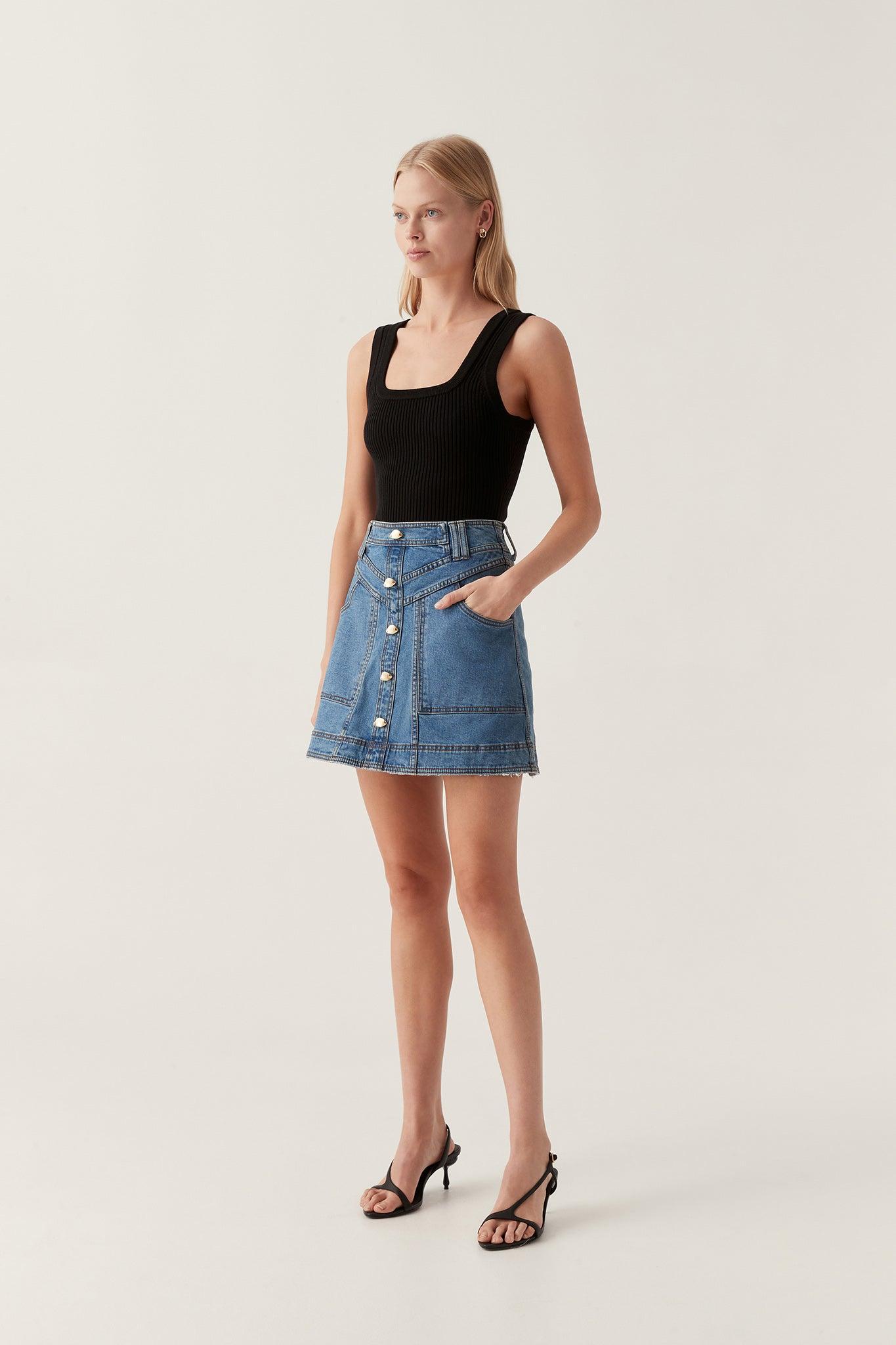 Belmond Denim Mini Skirt Product Image