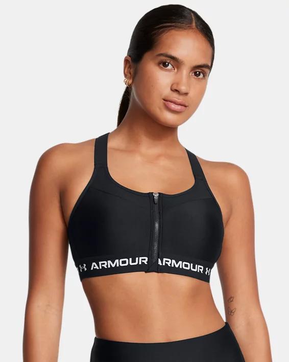 Womens Armour High Crossback Zip Sports Bra Product Image