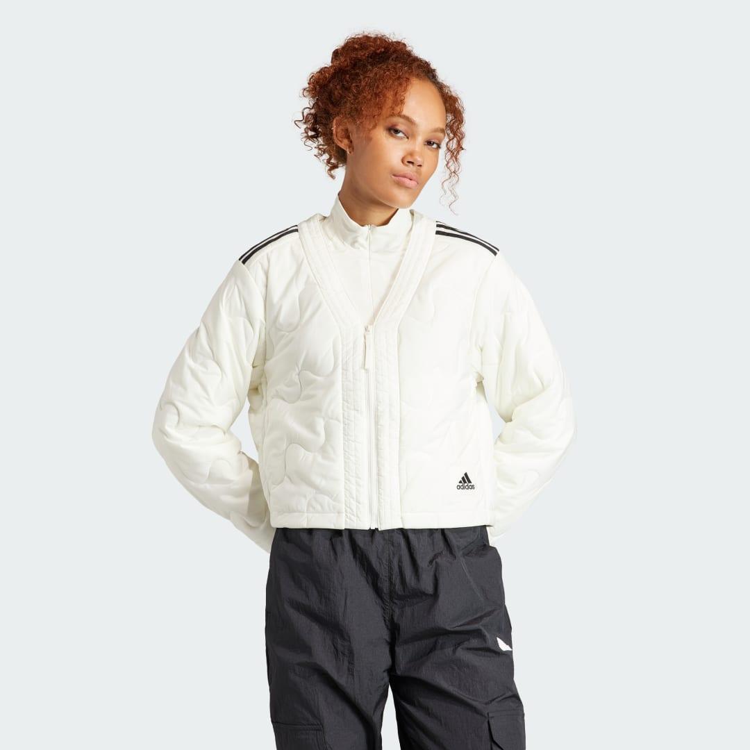 adidas Nuganic Crop Light Insulation Jacket Black M Womens Product Image