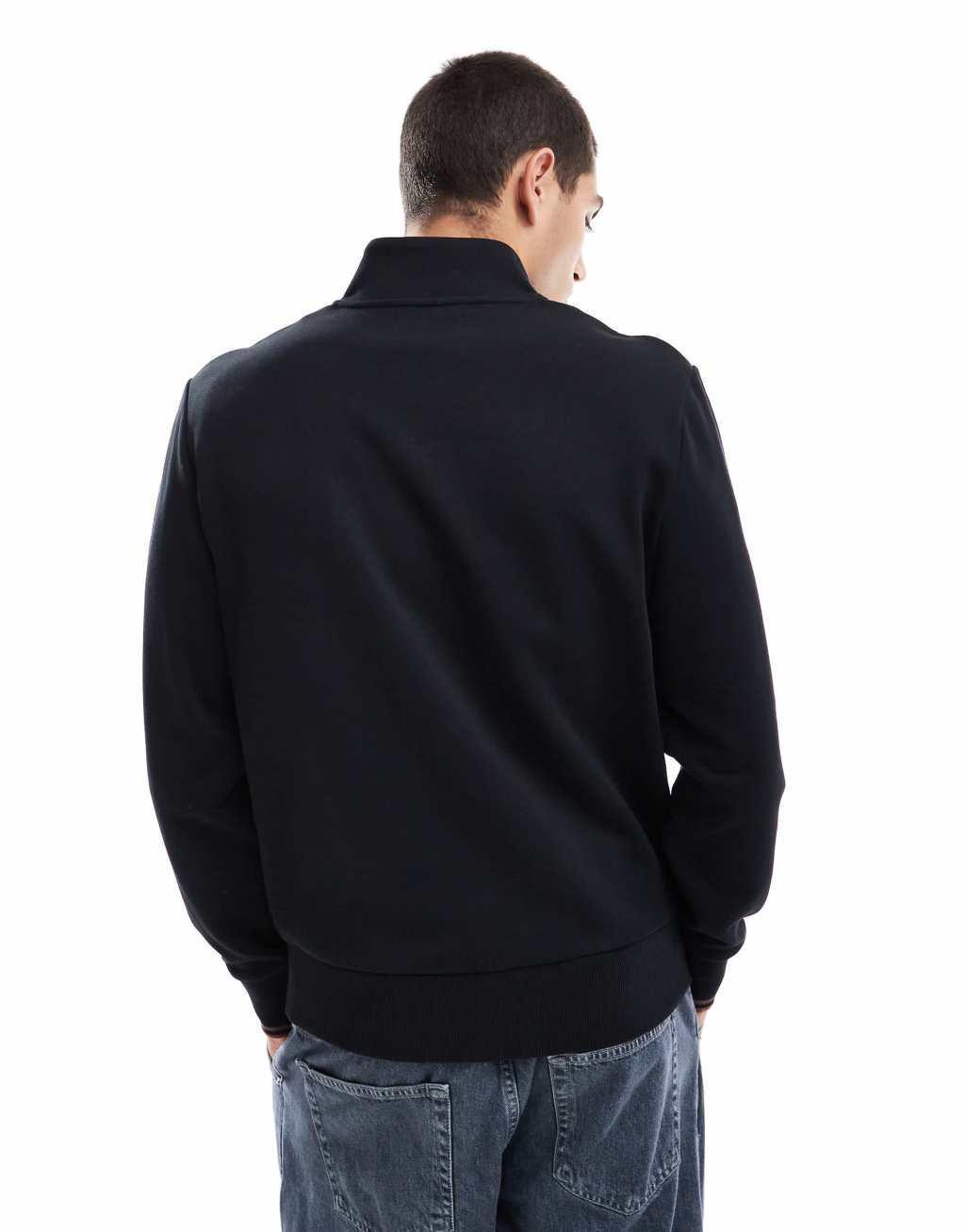 Fred Perry half zip sweatshirt in black Product Image