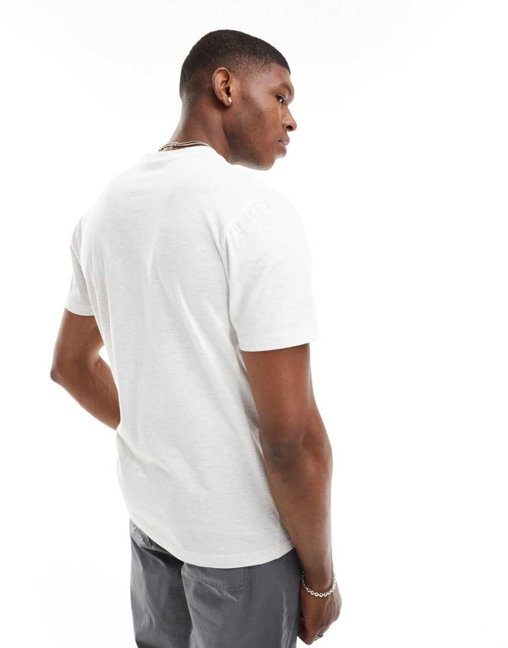 ASOS DESIGN essential crew neck t-shirt in heathered oatmeal Product Image