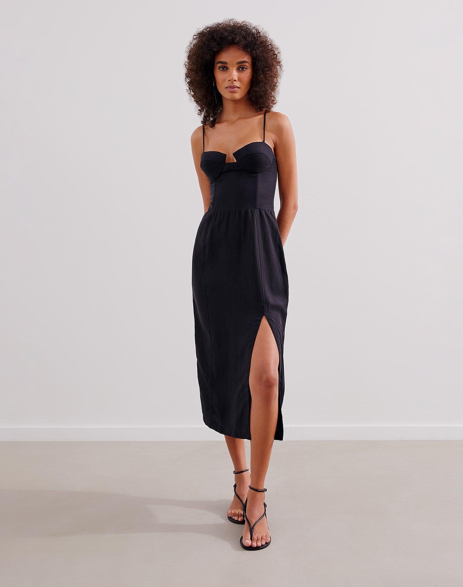 Shan Midi Dress - Black Product Image