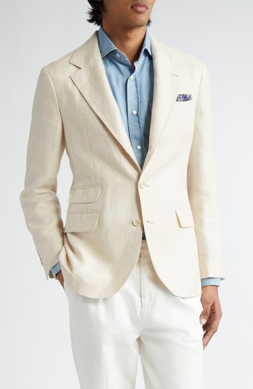 Mens Linen, Wool And Silk Diagonal Deconstructed Cavallo Blazer Product Image