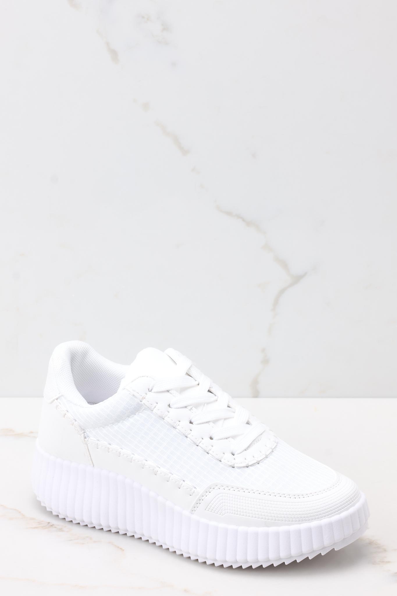 Iconic Steps White Platform Sneakers Product Image