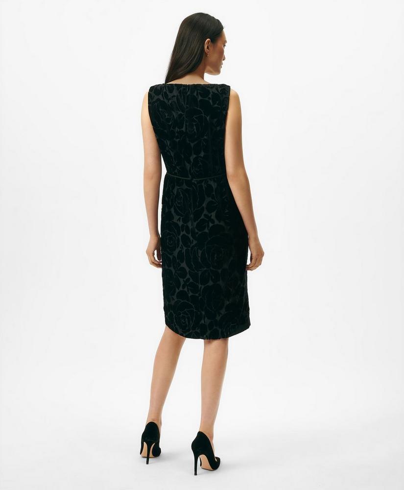 Relaxed Sleeveless Dress in Burnout Floral Velvet Product Image