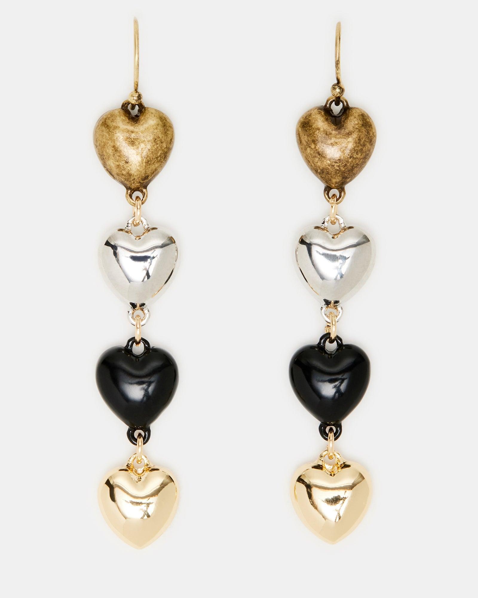 HEART DROP EARRINGS MULTI Female Product Image