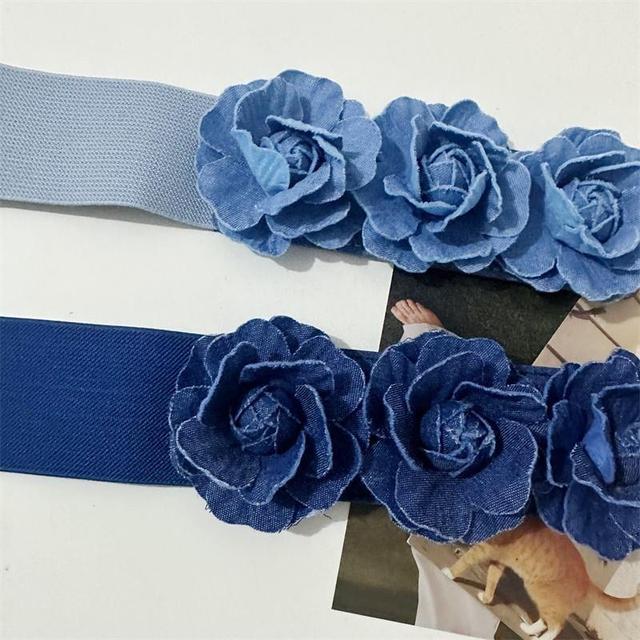 Denim Flower Belt Product Image