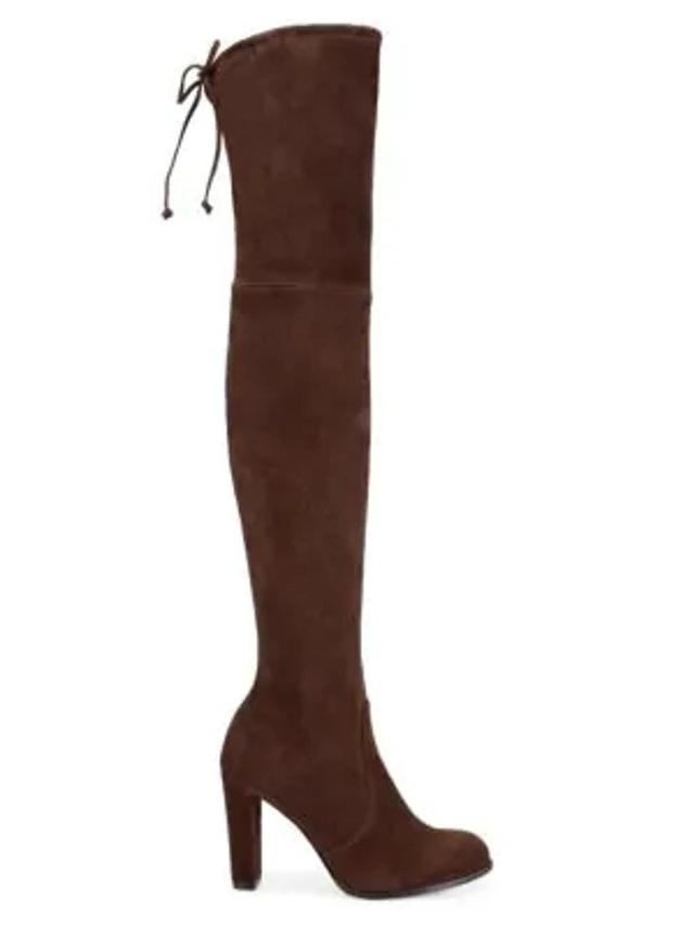 STUART WEITZMAN Highland Over-the-knee Suede Boots In Walnut Product Image