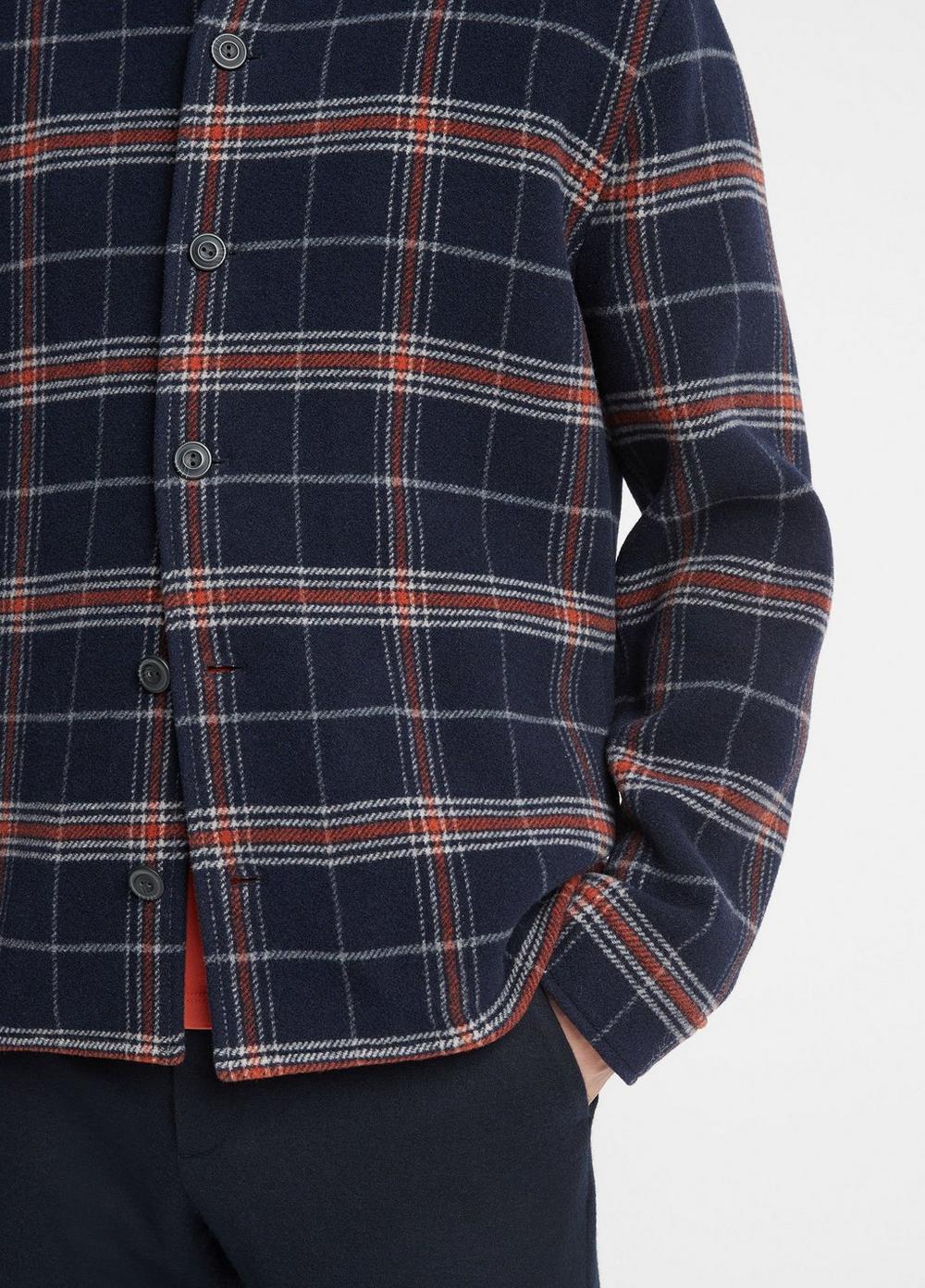 Plaid Wool-Blend Shirt Jacket Product Image