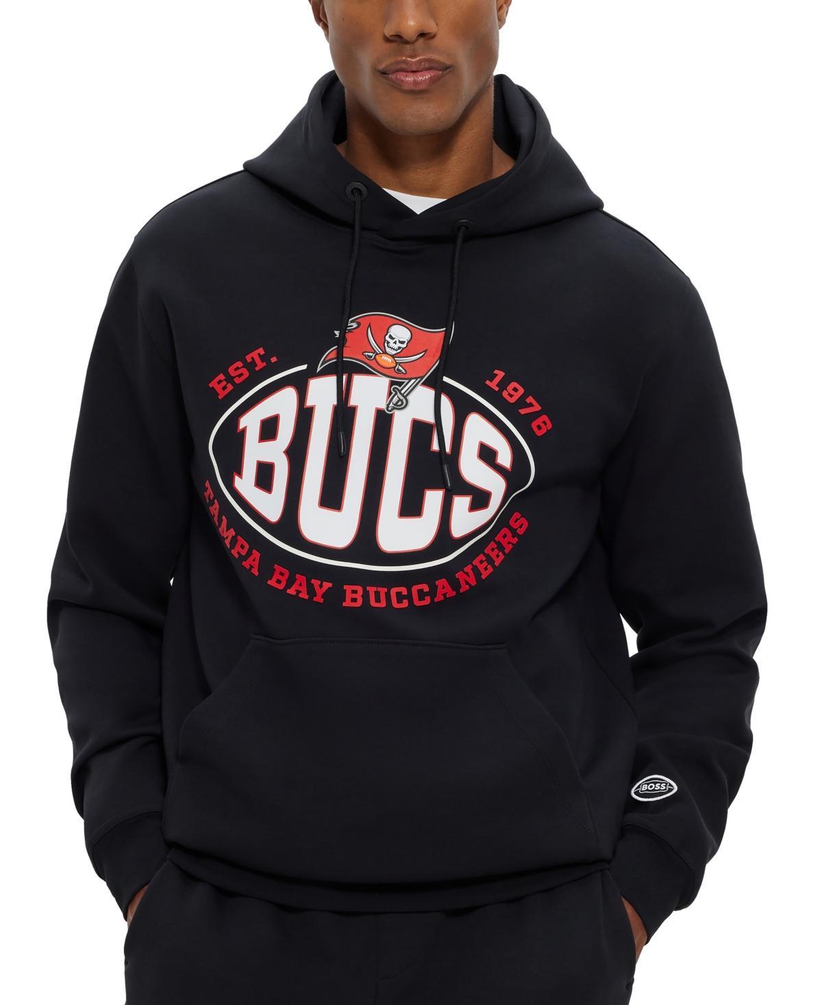 Boss Nfl Atlanta Falcons Cotton Blend Printed Regular Fit Hoodie Product Image