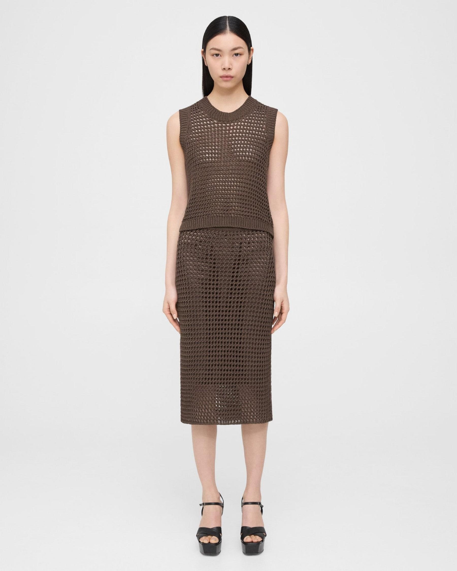 Knit Midi Skirt in Pima Cotton Product Image