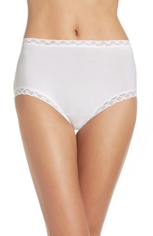 Natori Bliss Lace-Trim High Rise Cotton Brief 755058 Product Image