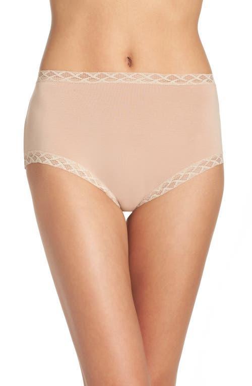 Natori Bliss Lace-Trim High Rise Cotton Brief 755058 Product Image