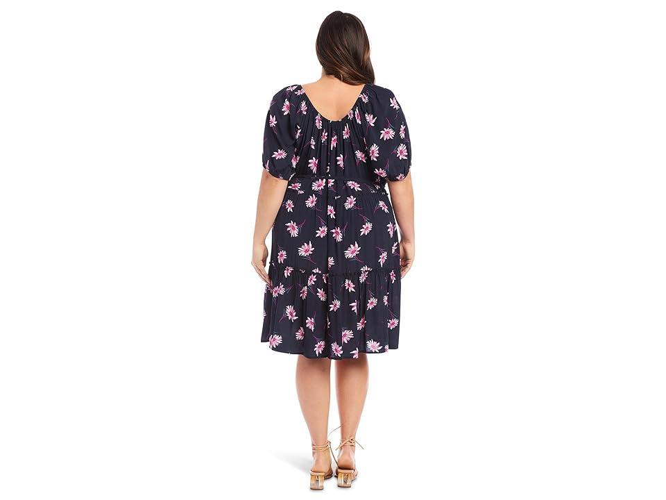 Karen Kane Plus Size Tiered Short Dress (Daisy) Women's Dress Product Image