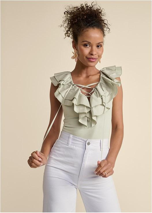 Ruffle Neck Bodysuit Product Image