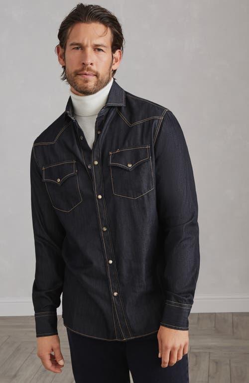 BRUNELLO CUCINELLI Denim Cotton Shirt In Grey Product Image