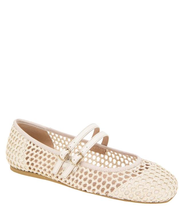 BCBGeneration Womens Harisa Woven Square-Toe Mary Jane Ballet Flats Product Image