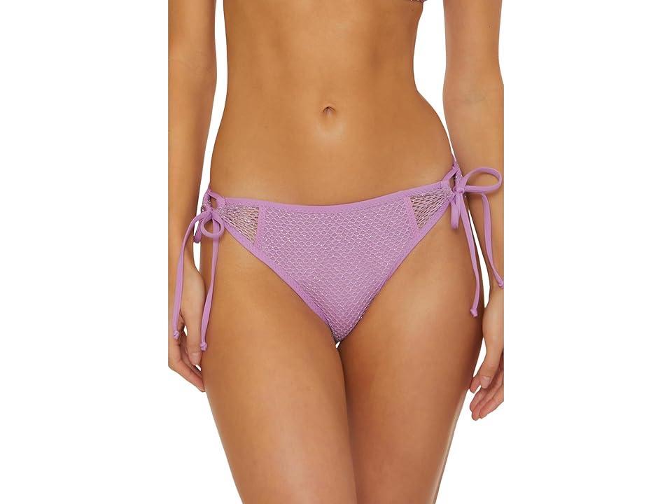 BECCA Network Emelia Metallic Mesh Tie Side Bottom (Malva) Women's Swimwear Product Image