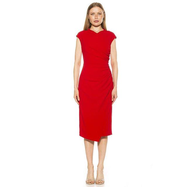 Womens ALEXIA ADMOR Yoon Draped Faux Surplice Sheath Dress, Womens Product Image