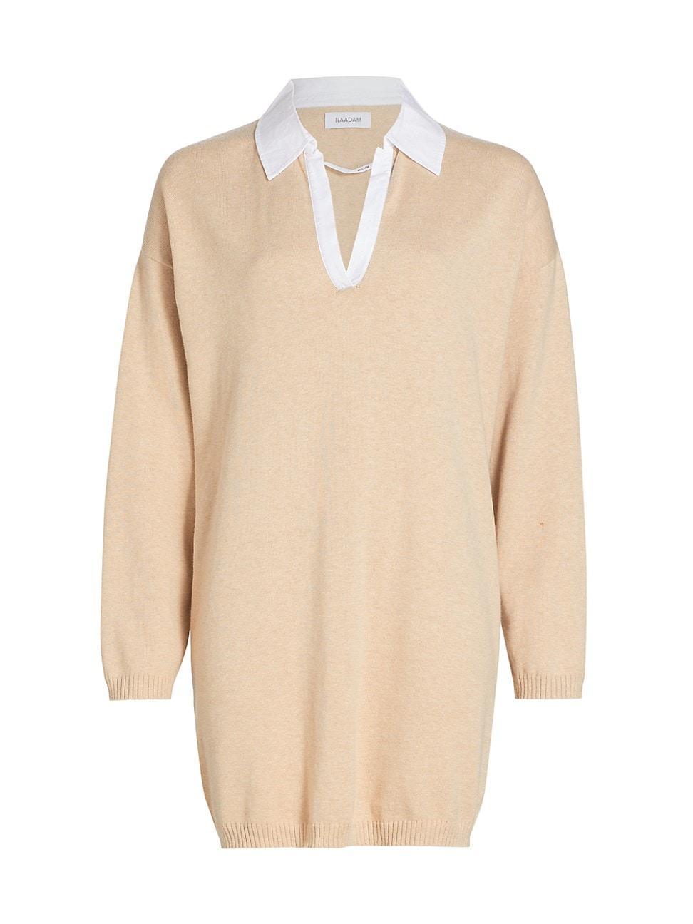 Hybrid Cashmere & Cotton Mini Sweater Dress Product Image