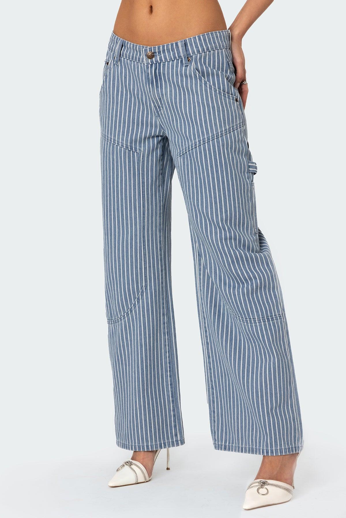 Striped Carpenter Jeans Product Image