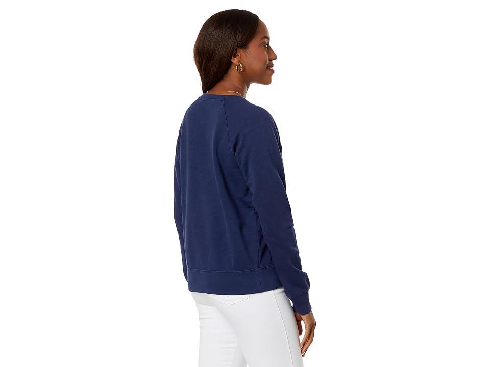 Vineyard Vines Slub Graphic Terry Crew Neck (Nautical ) Women's Clothing Product Image