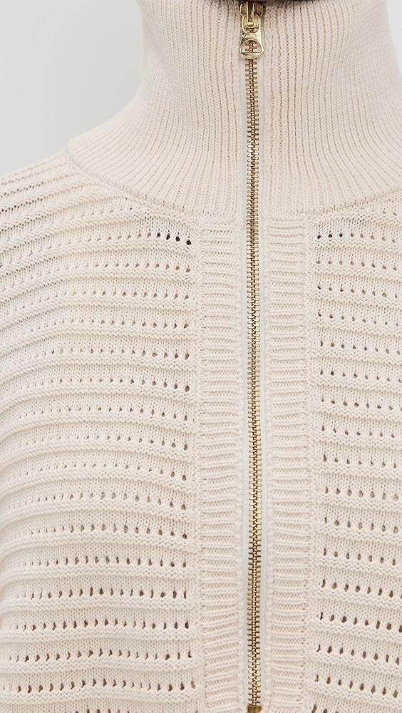 Varley Tara Pointelle Half Zip Sweater | Shopbop Product Image