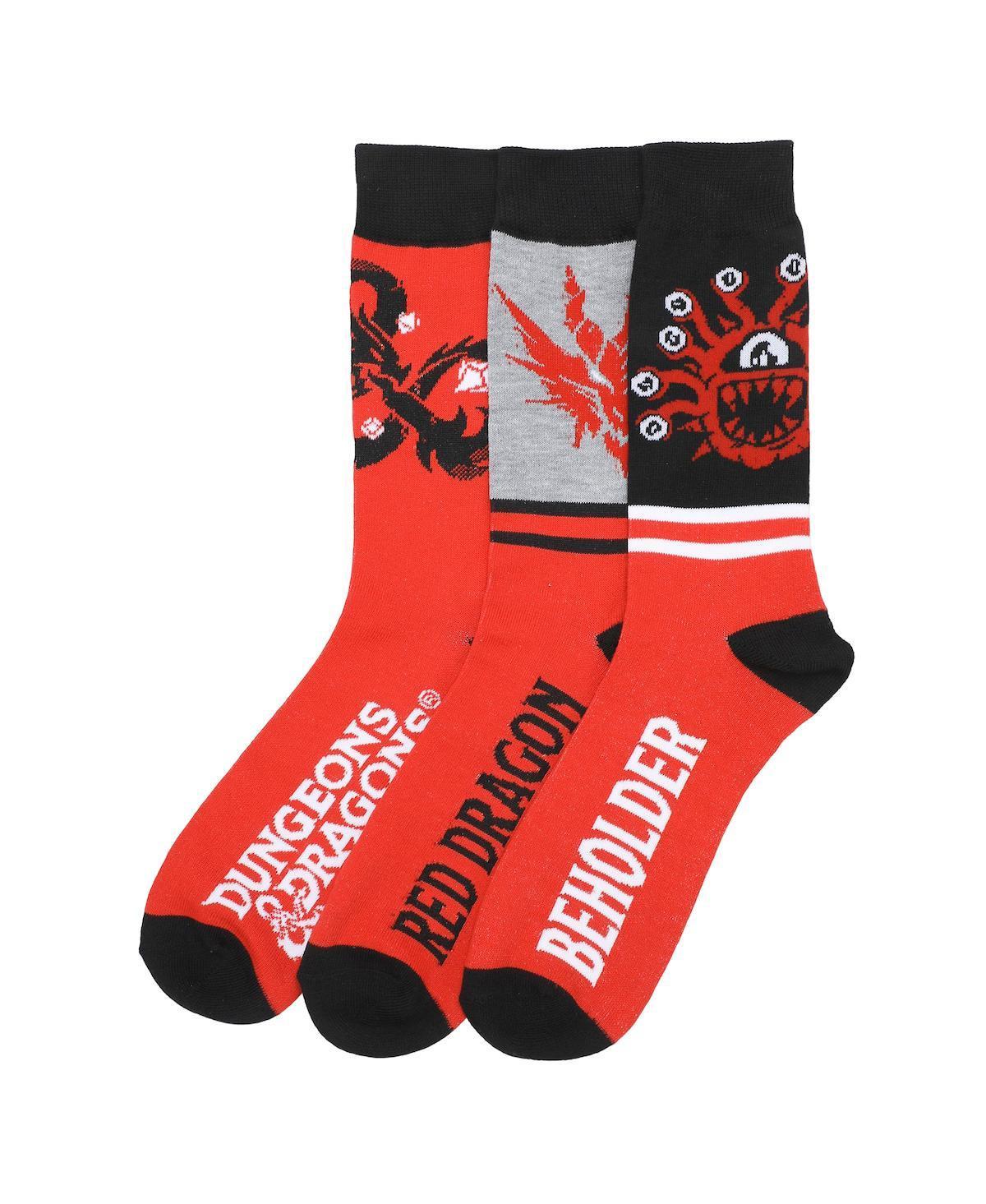 Mens Dungeons & Dragons 3-pack Crew Socks Set Product Image