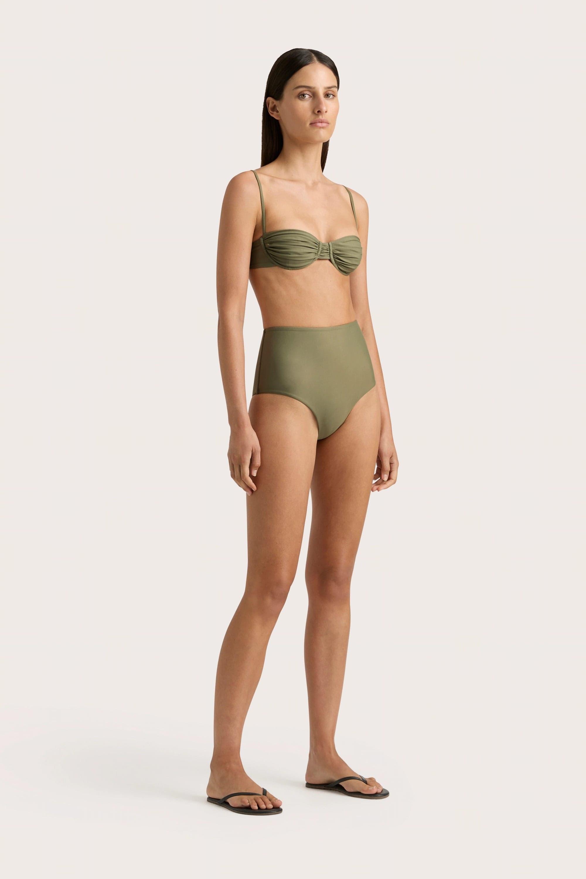 Stefania Bikini Top Khaki - Final Sale Product Image