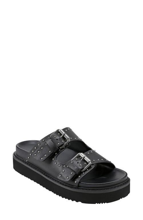 Agusta Micro Stud Leather Dual-Buckle Sandals Product Image