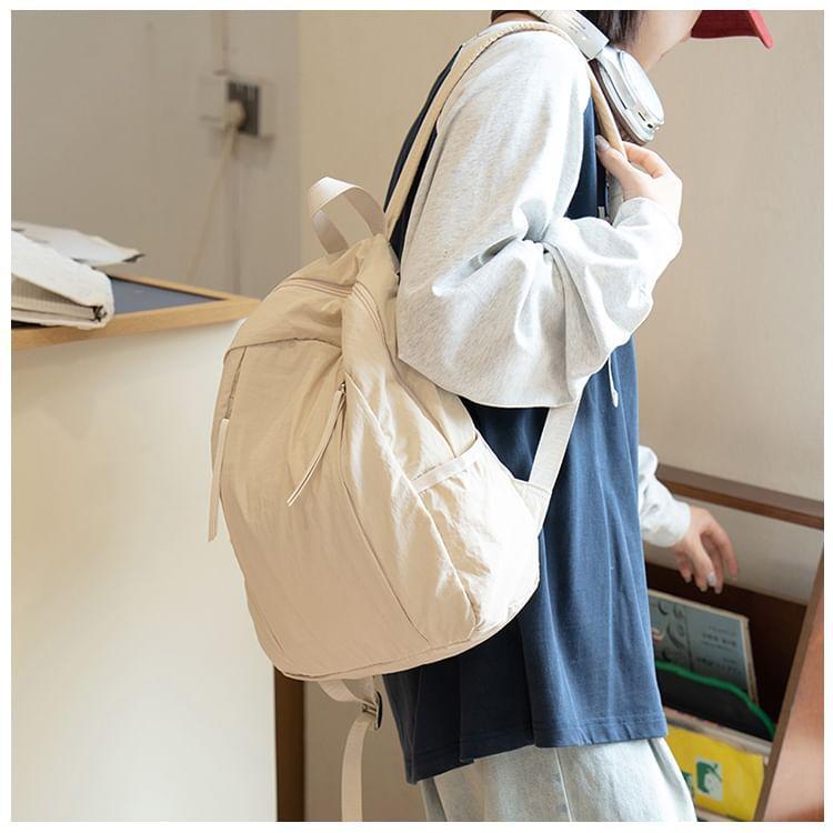 Plain Nylon Laptop Backpack Product Image