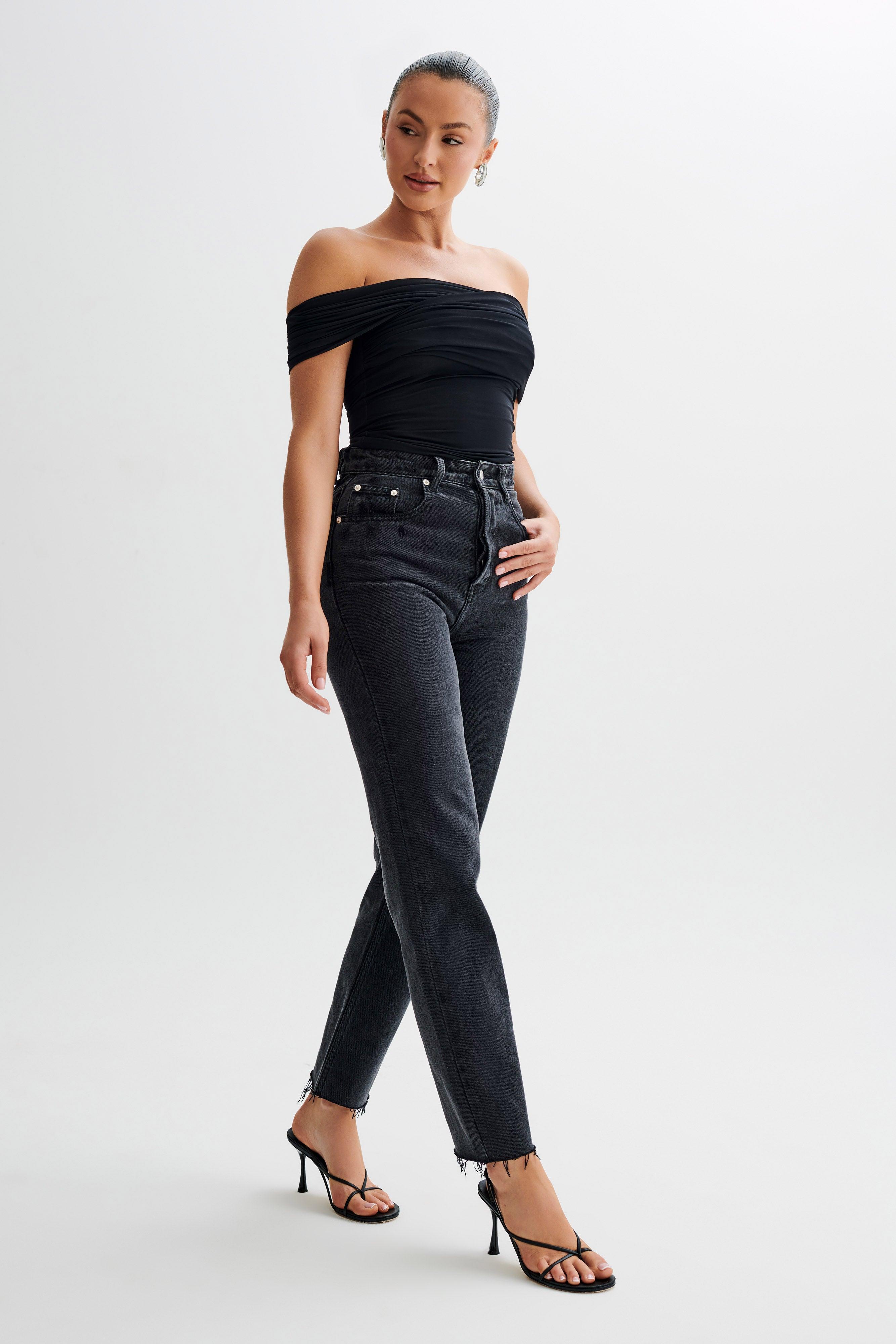 Lourdes Slinky Off Shoulder Top - Black Product Image