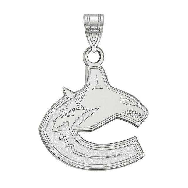 LogoArt Vancouver Canucks 14k Gold Large Logo Pendant, Womens 14k White Gold Product Image