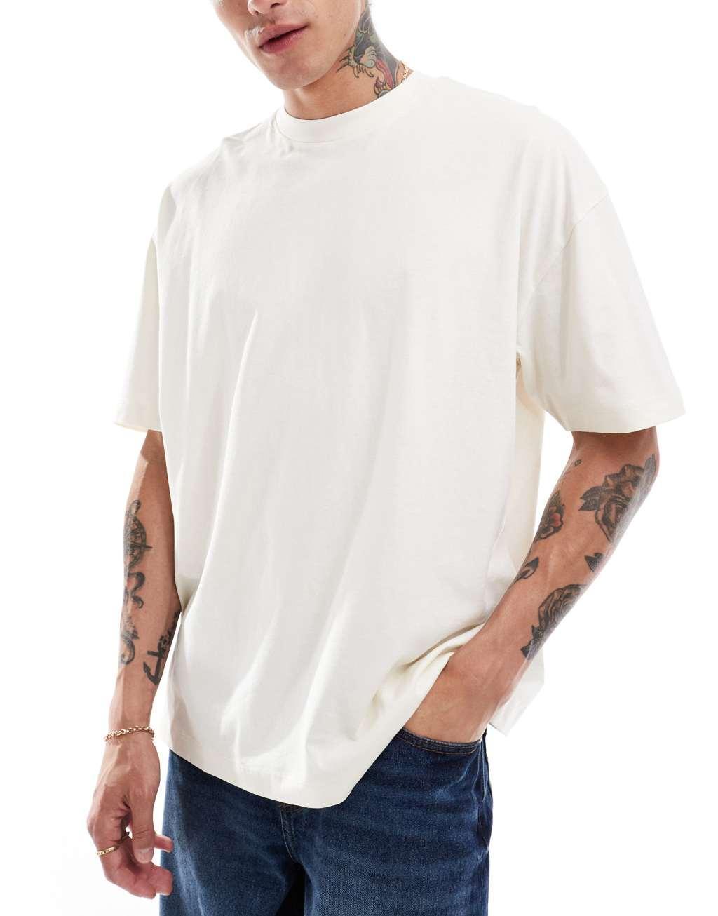 ASOS DESIGN oversized T-shirt in white with renaissance back print Product Image