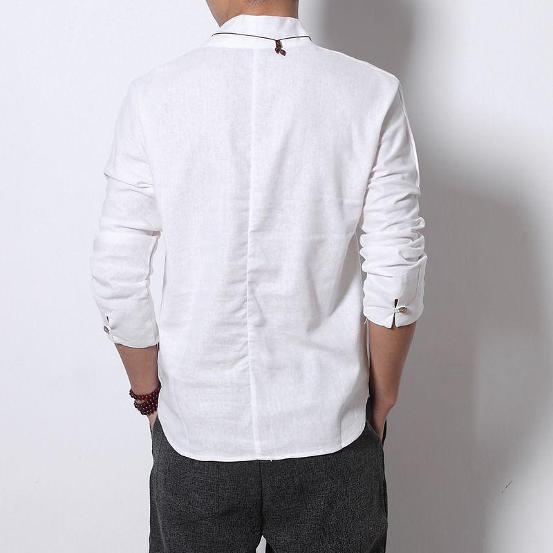 Long-Sleeve V-Neck Plain Top  Product Image